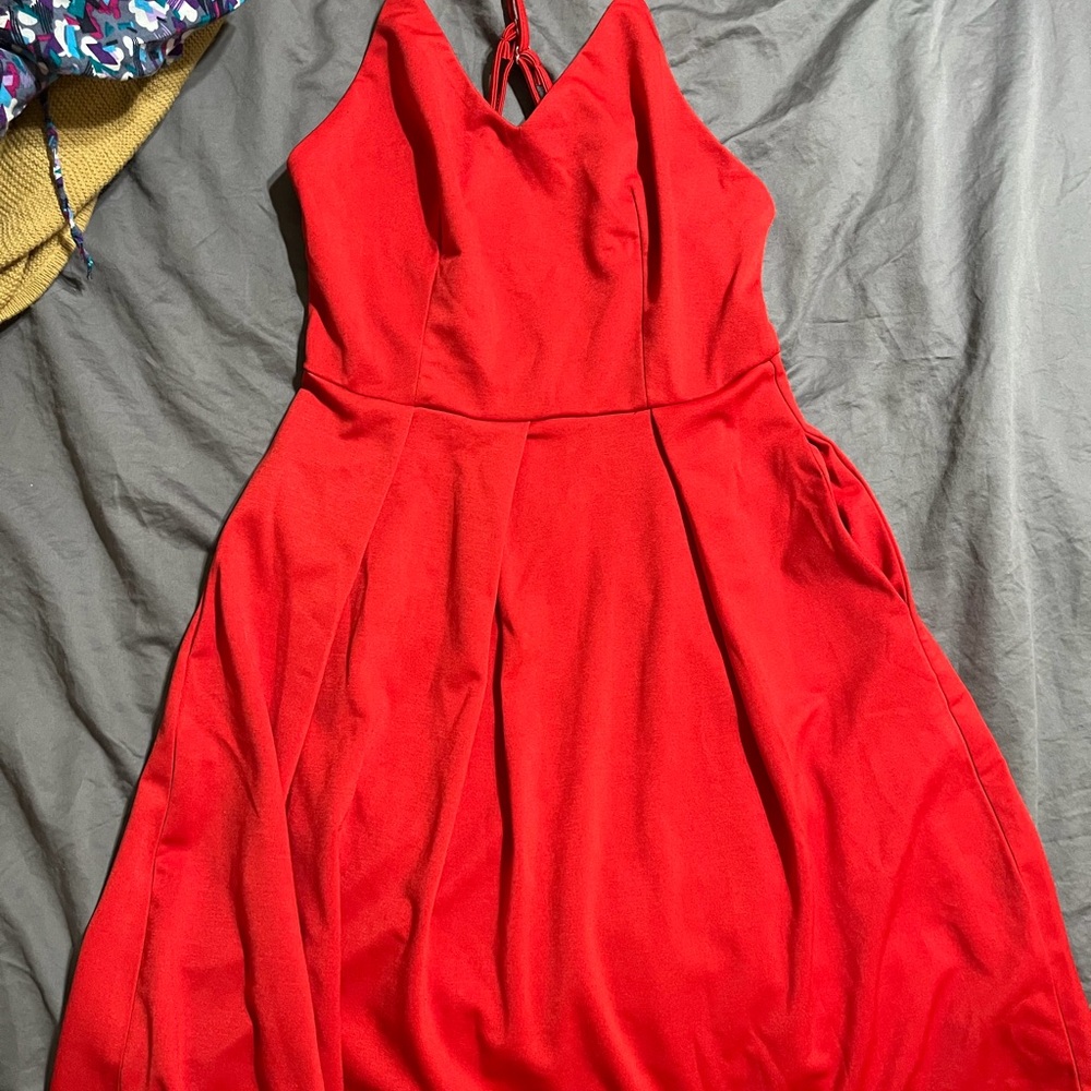 Amazon Red Mini Dress